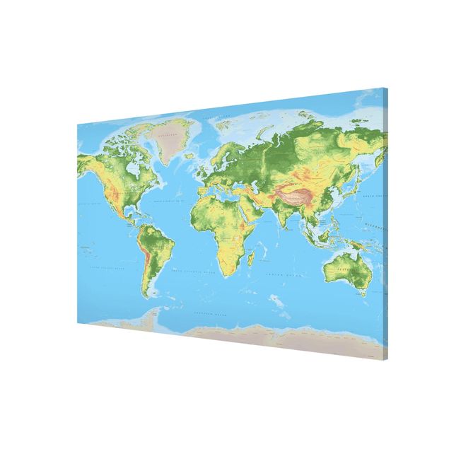 Tavlor världskartor Physical World Map