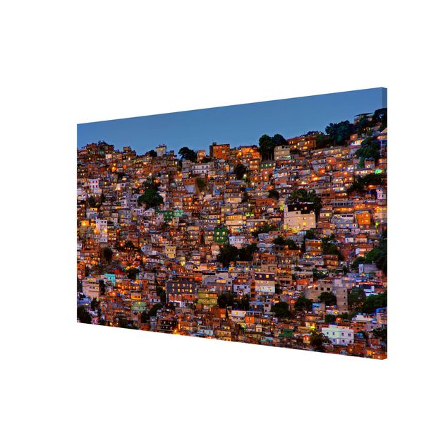 Tavlor modernt Rio De Janeiro Favela Sunset