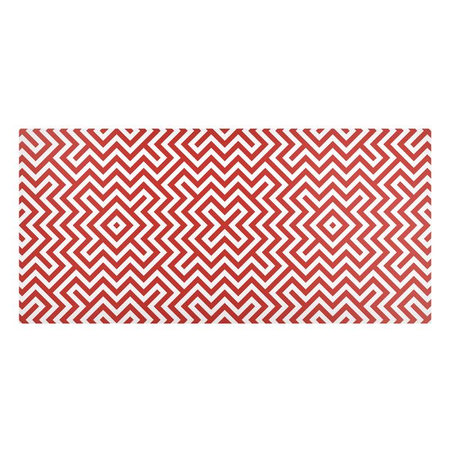 Tavlor mönster Red Geometric Stripe Pattern