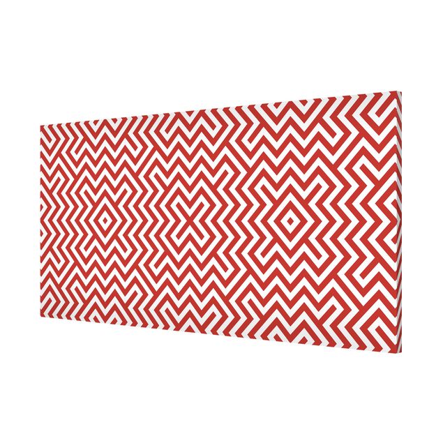 Tavlor modernt Red Geometric Stripe Pattern