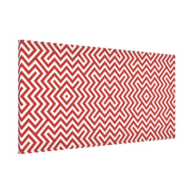 Kök dekoration Red Geometric Stripe Pattern