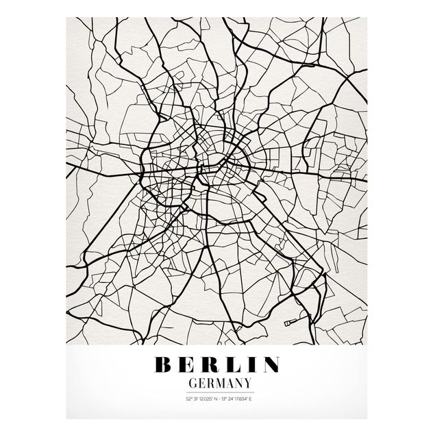 Magnettavla världskartor Berlin City Map - Classic