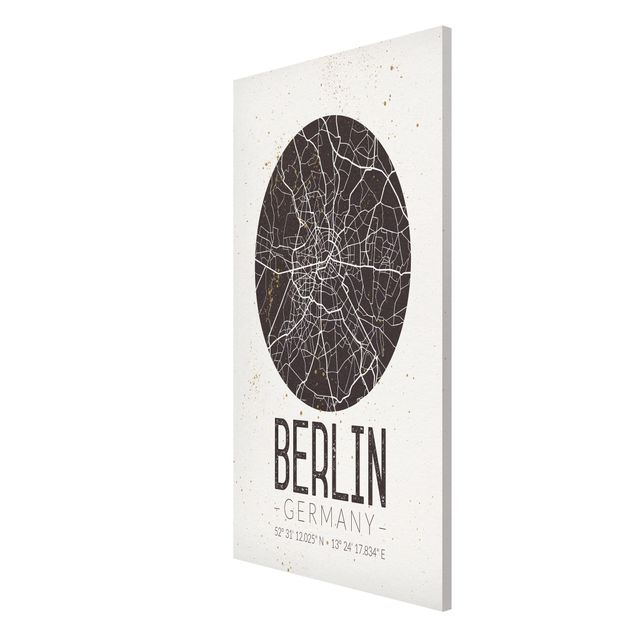 Magnettavla ordspråk City Map Berlin - Retro