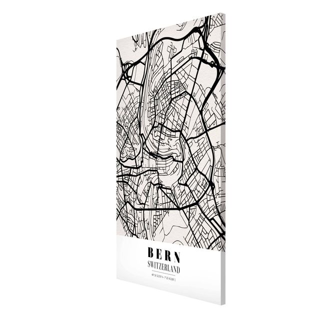 Magnettavla ordspråk Bern City Map - Classical