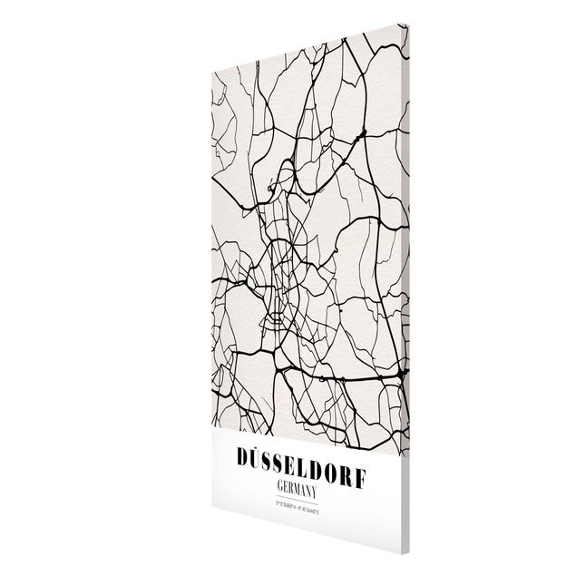 Magnettavla ordspråk Dusseldorf City Map - Classic
