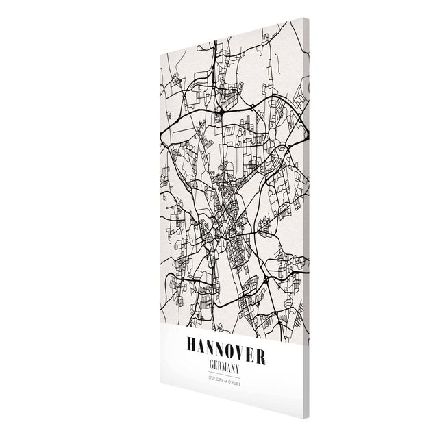 Magnettavla ordspråk Hannover City Map - Classic