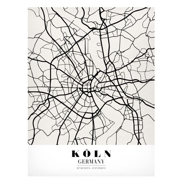 Magnettavla världskartor Cologne City Map - Classic