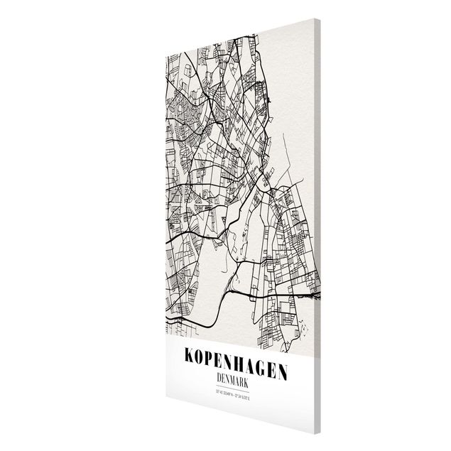 Magnettavla ordspråk Copenhagen City Map - Classic