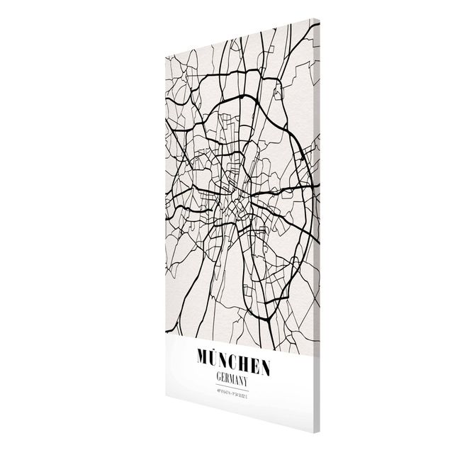 Magnettavla ordspråk Munich City Map - Classic