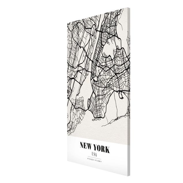 Magnettavla världskartor New York City Map - Classic
