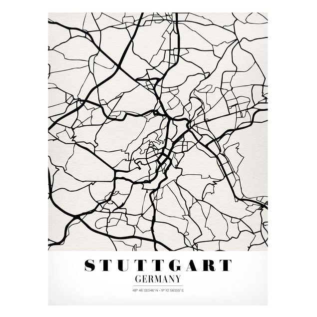 Magnettavla världskartor Stuttgart City Map - Classic