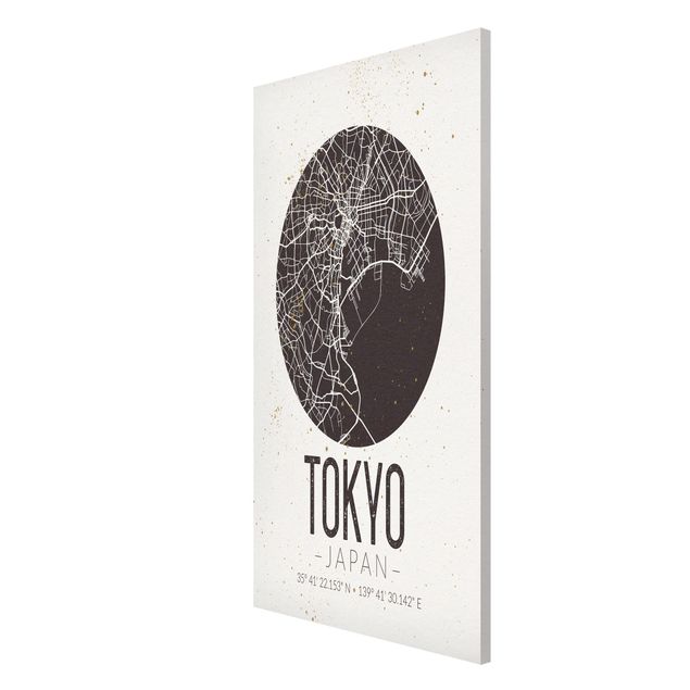 Magnettavla världskartor Tokyo City Map - Retro
