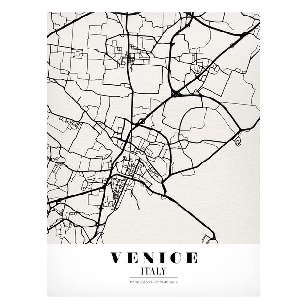 Magnettavla världskartor Venice City Map - Classic