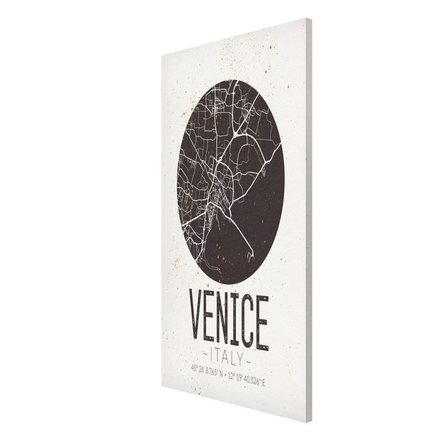 Magnettavla ordspråk Venice City Map - Retro