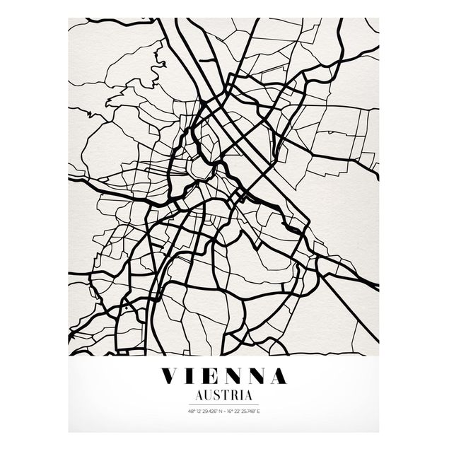 Magnettavla världskartor Vienna City Map - Classic