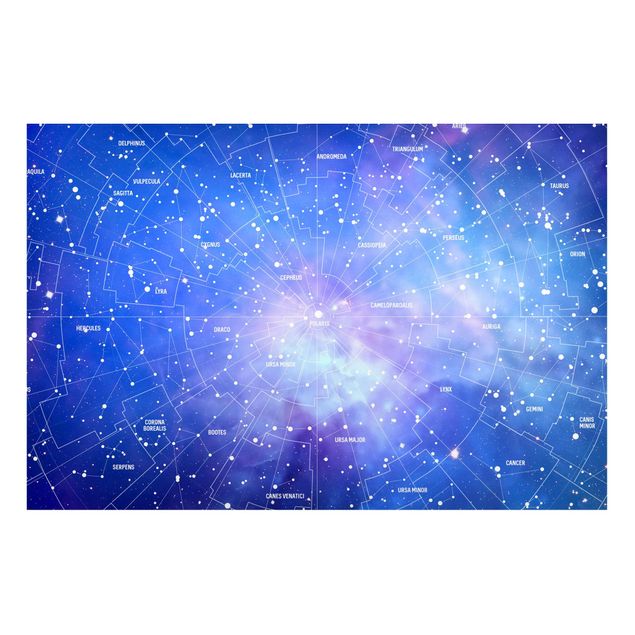 Magnettavla världskartor Stelar Constellation Star Chart