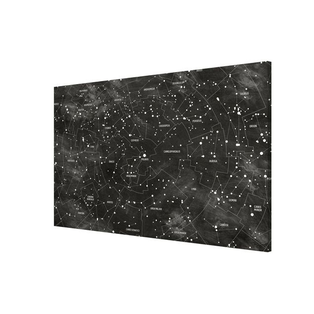 Tavlor världskartor Map Of Constellations Blackboard Look