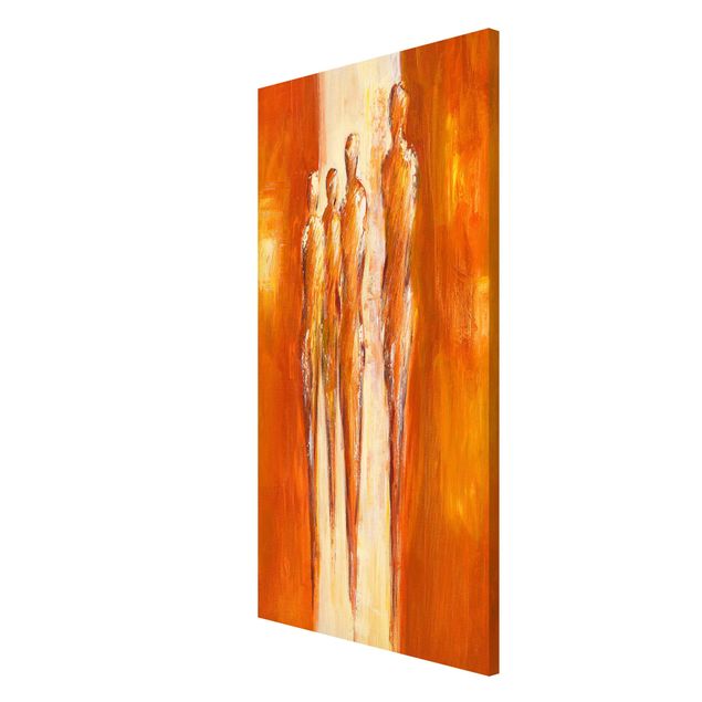 Tavlor abstrakt Petra Schüßler - Four Figures In Orange 02