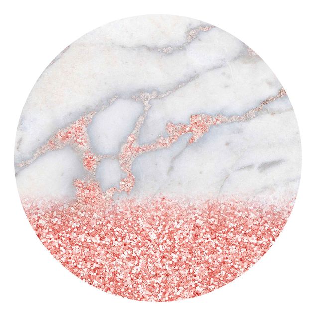 Tapeter industriell Marble Look With Pink Confetti