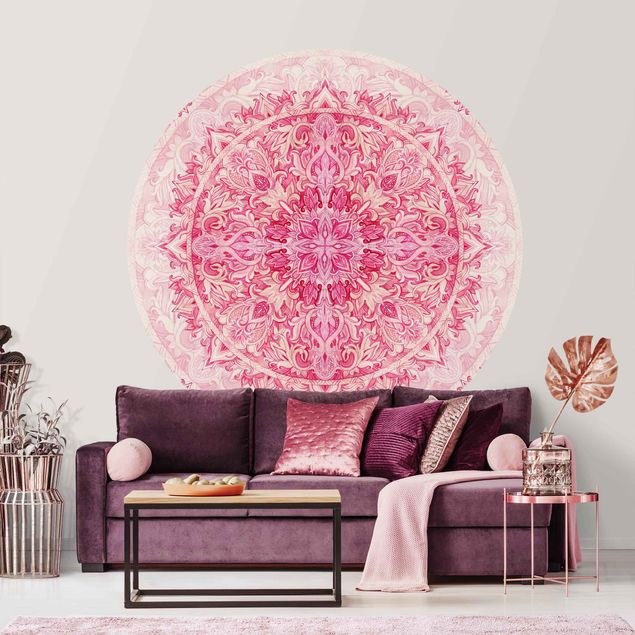 Kök dekoration Mandala Watercolour Ornament Pattern Pink