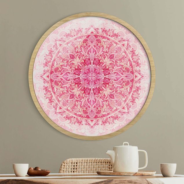 Tavlor mandalas Mandala Watercolour Ornament Pattern Pink
