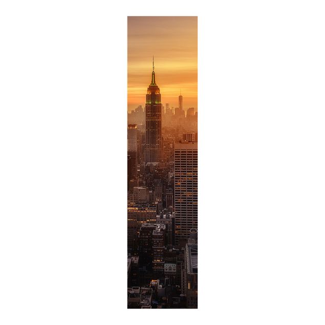 Panelgardiner arkitektur och skyline Manhattan Skyline Evening