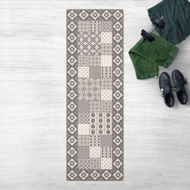 långa mattor Moroccan Tiles Combination Marrakech With Tile Frame