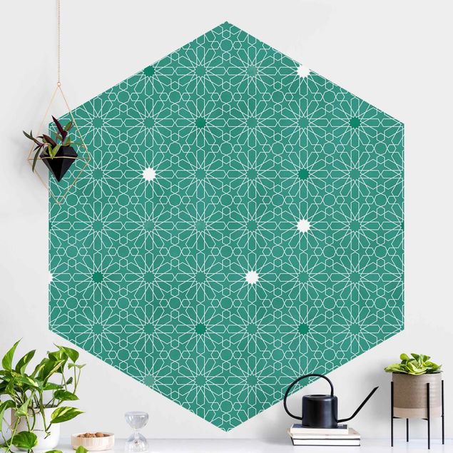 Tapeter geometrisk Moroccan Stars Pattern