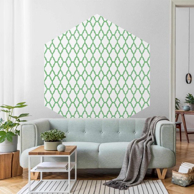 Mönstertapet Moroccan Honeycomb Line Pattern