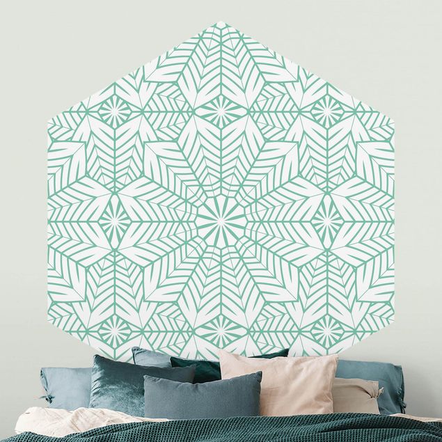 Kök dekoration Moroccan XXL Tile Pattern In Turquoise