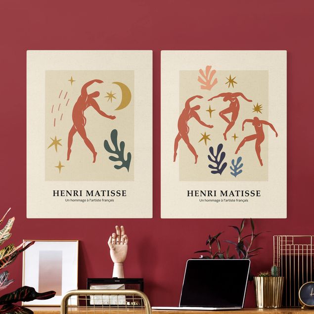 Tavlor färgglada Matisse Homage - Dances