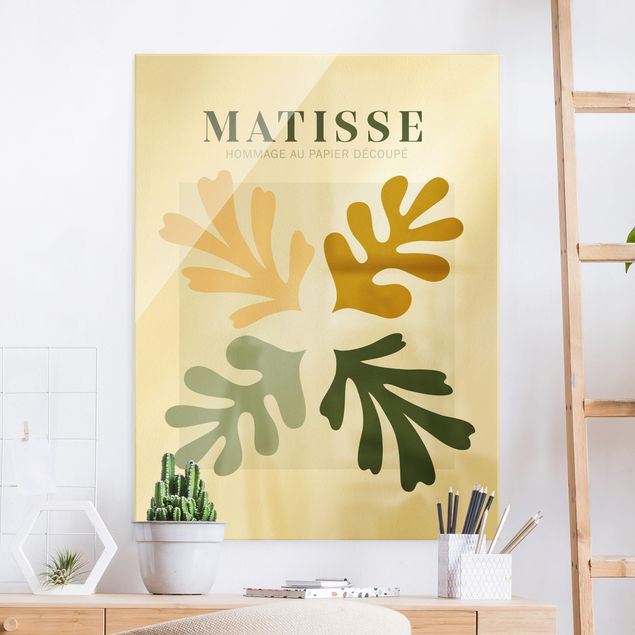 Glastavlor abstrakt Matisse Interpretation - Leaves