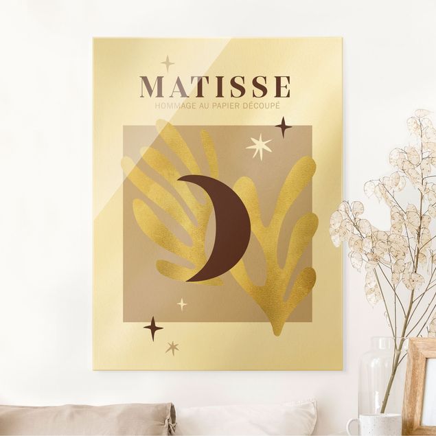 Glastavlor abstrakt Matisse Interpretation - Moon And Stars