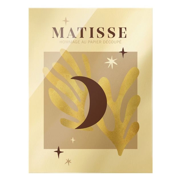 Glas Magnetboard Matisse Interpretation - Moon And Stars