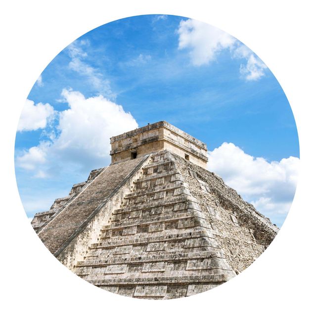 Fototapeter blå Mayan Temple