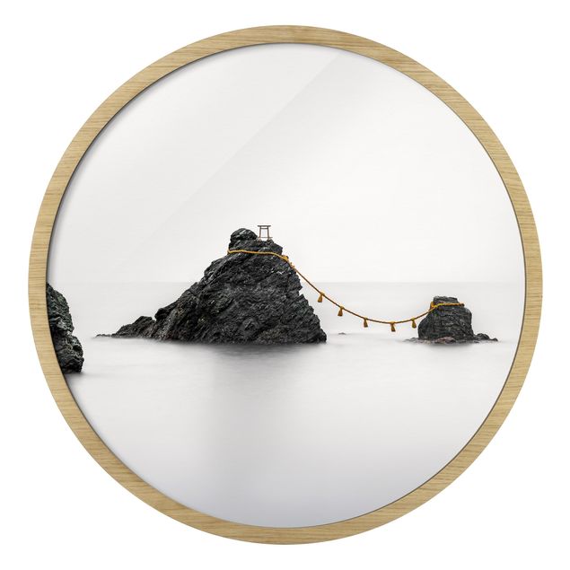 Tavlor med ram landskap Meoto Iwa -  The Married Couple Rocks