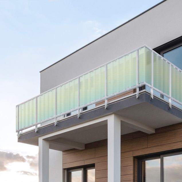 Insynsskydd för balkong väderbeständigt Mint Green Colour Gradient