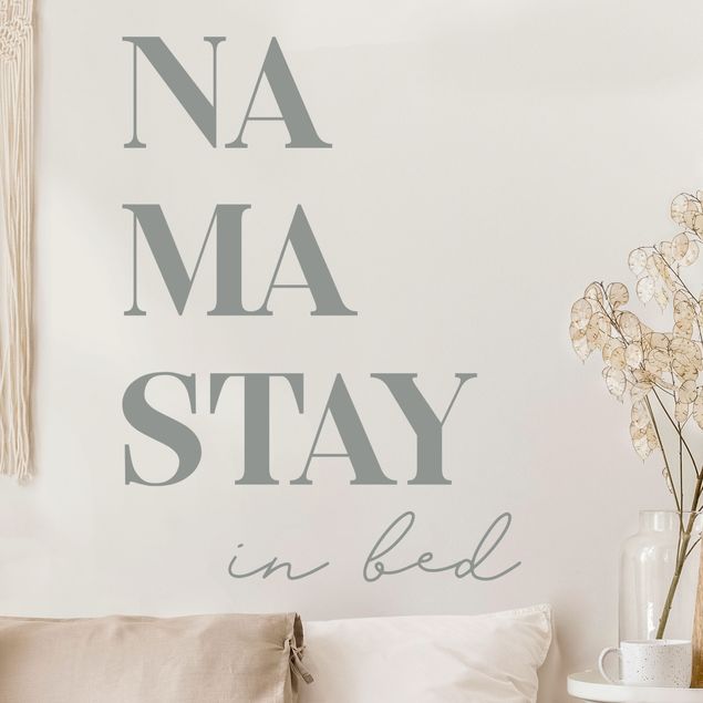 Autocolantes de parede frases Namastay In Bed