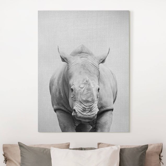 Inredning av barnrum Rhinoceros Nora Black And White