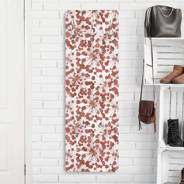 Klädhängare vägg mönster Natural Pattern Dandelion With Dots Copper