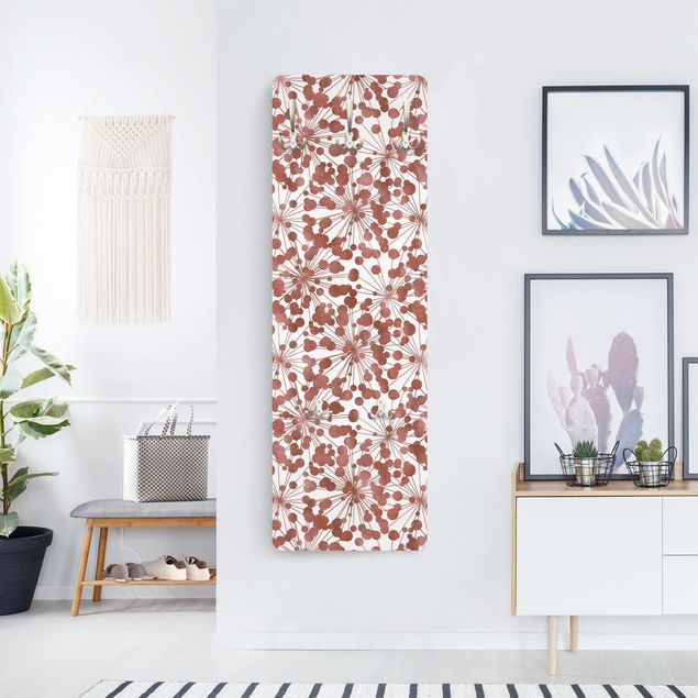 Klädhängare vägg Natural Pattern Dandelion With Dots Copper