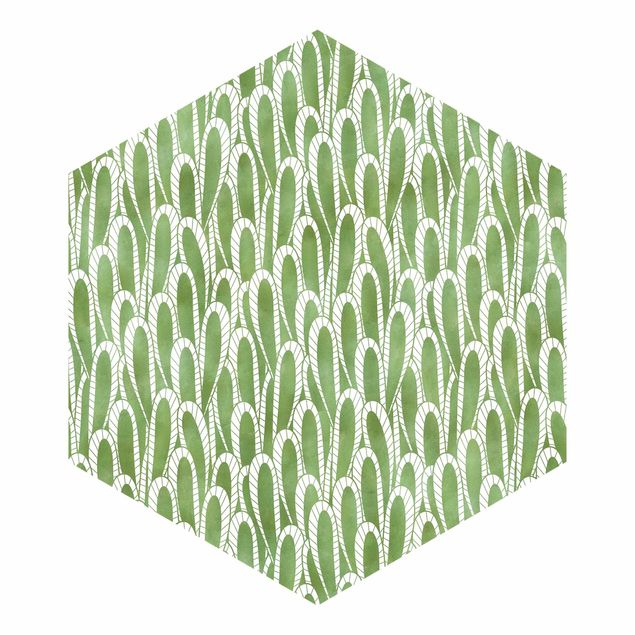 Tapeter Natural Pattern Succulents In Green