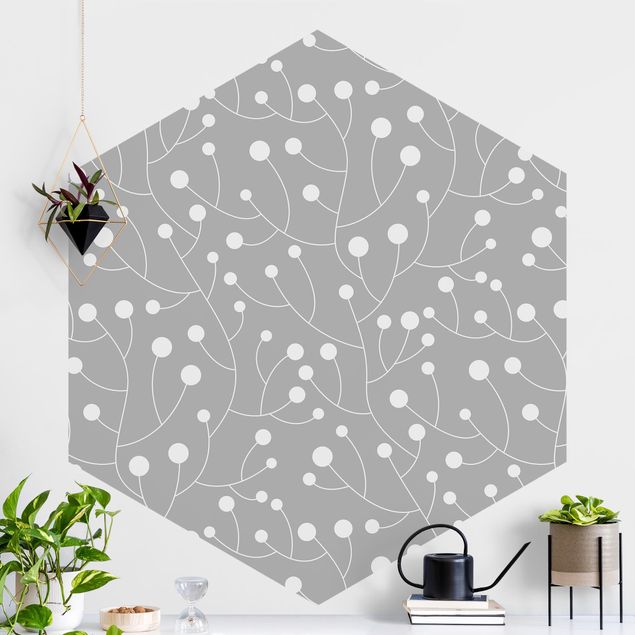 Kök dekoration Natural Pattern Growth With Dots On Gray