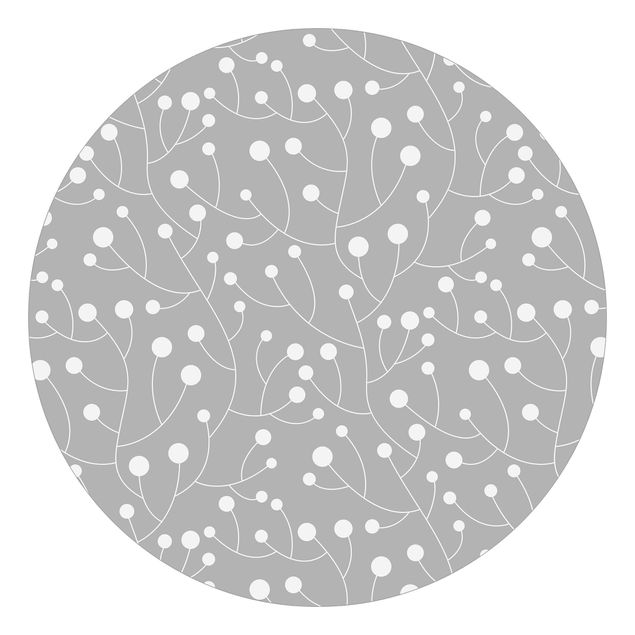 Tapeter modernt Natural Pattern Growth With Dots On Grey