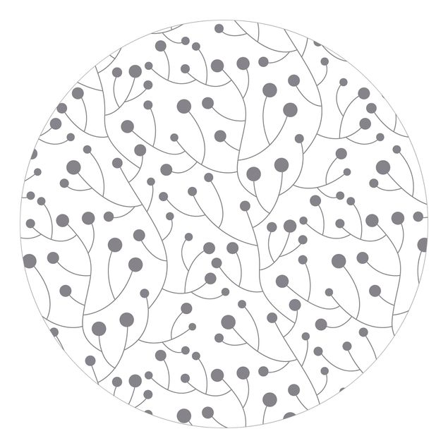 Tapeter modernt Natural Pattern Growth With Dots Grey