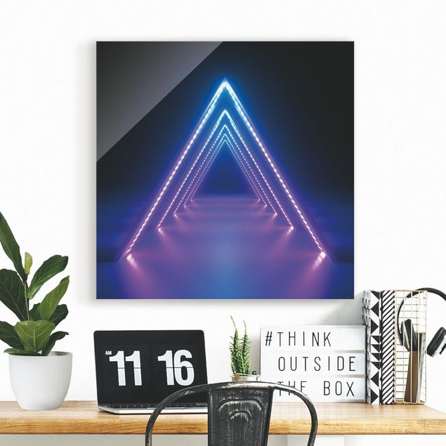 Tavlor 3D Neon Triangle