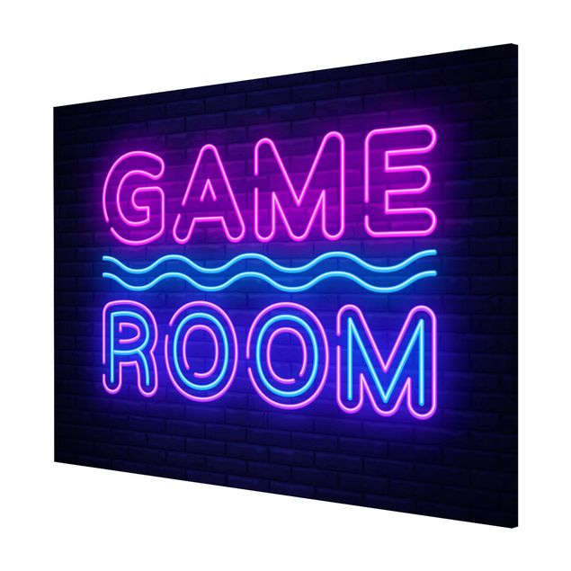 Tavlor modernt Neon Text Game Room