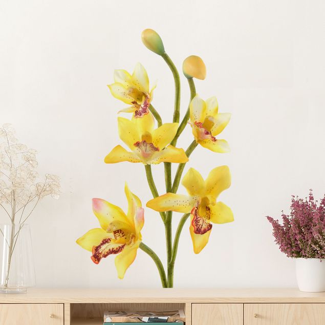 Wallstickers orkidéer No.173 Orchid Yellow
