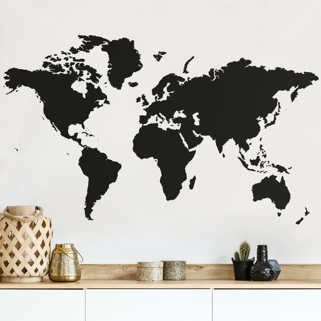 Autocolantes de parede mapa-múndi No.191 World Map