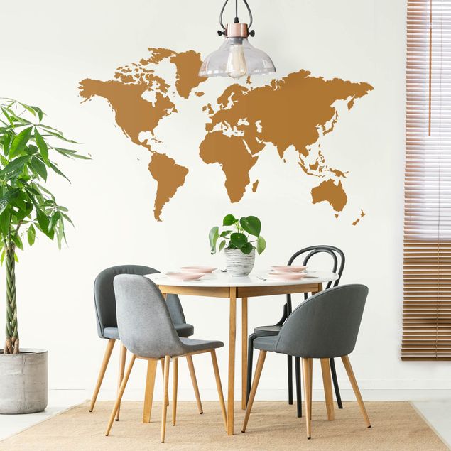 autocolantes decorativos parede No.191 World Map